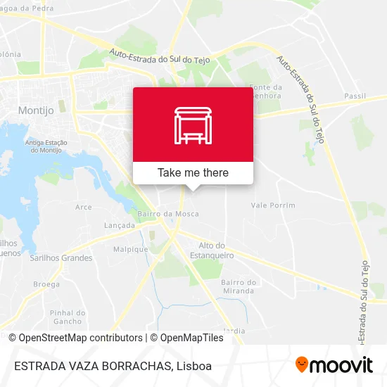 ESTRADA VAZA BORRACHAS map