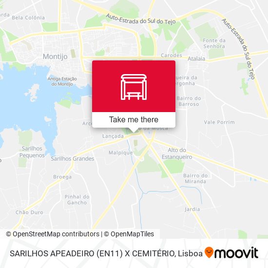 SARILHOS APEADEIRO (EN11) X CEMITÉRIO map