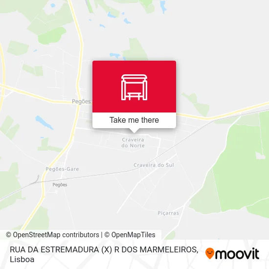 RUA DA ESTREMADURA (X) R DOS MARMELEIROS map