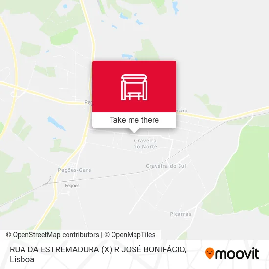 RUA DA ESTREMADURA (X) R JOSÉ BONIFÁCIO map