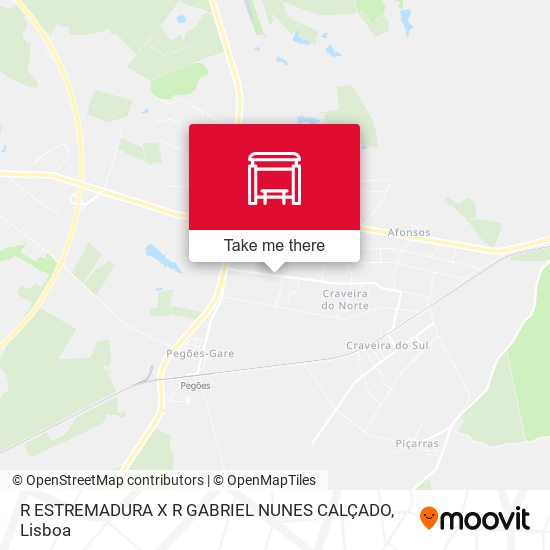 R ESTREMADURA X R GABRIEL NUNES CALÇADO mapa