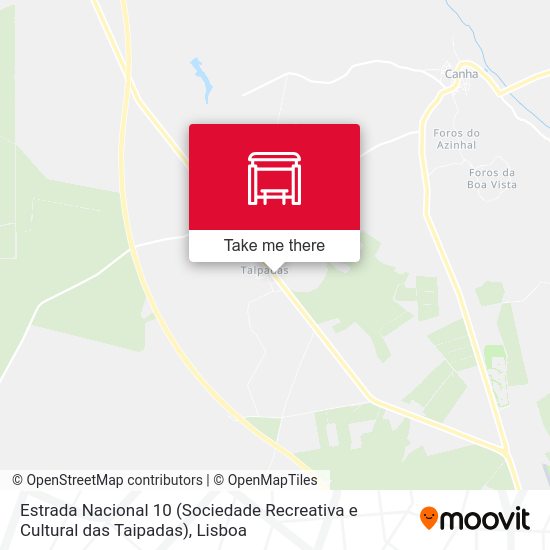 Estrada Nacional 10 (Sociedade Recreativa e Cultural das Taipadas) map