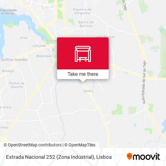 Estrada Nacional 252 (Zona Indústrial) map