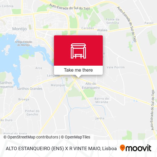 ALTO ESTANQUEIRO (EN5) X R VINTE MAIO mapa