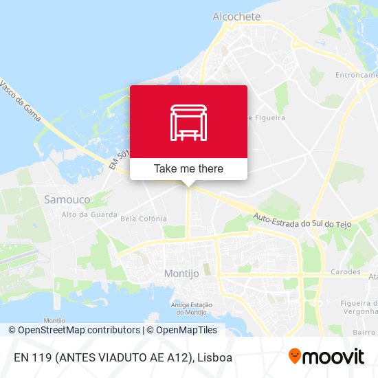 EN 119 (ANTES VIADUTO AE A12) mapa