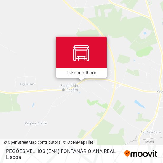 PEGÕES VELHOS (EN4) FONTANÁRIO ANA REAL mapa