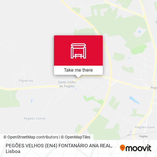 PEGÕES VELHOS (EN4) FONTANÁRIO ANA REAL mapa