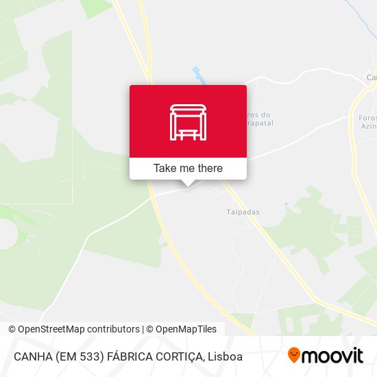 CANHA (EM 533) FÁBRICA CORTIÇA mapa