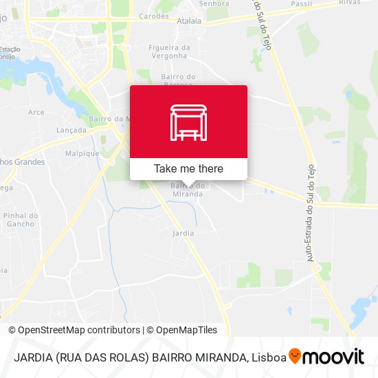 JARDIA (RUA DAS ROLAS) BAIRRO MIRANDA mapa