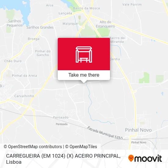 CARREGUEIRA (EM 1024) (X) ACEIRO PRINCIPAL map