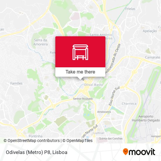 Odivelas (Metro) P8 mapa