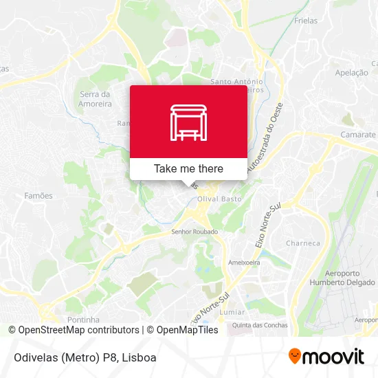 Odivelas (Metro) P8 map