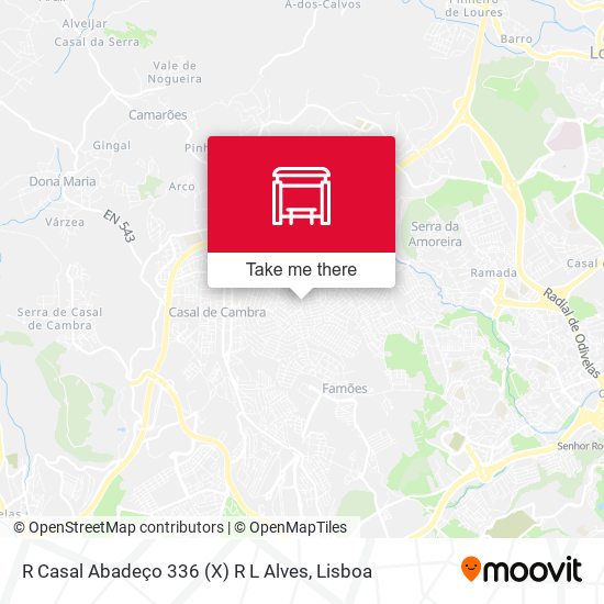 R Casal Abadeço 336 (X) R L Alves mapa