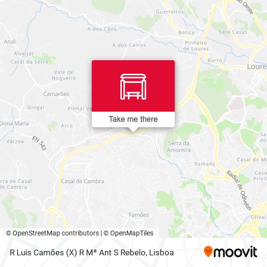 R Luís Camões (X) R Mª Ant S Rebelo map