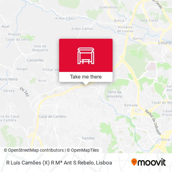 R Luís Camões (X) R Mª Ant S Rebelo map