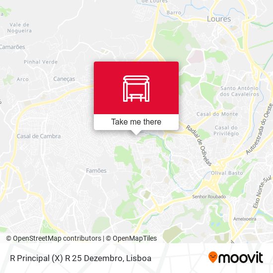 R Principal (X) R 25 Dezembro mapa