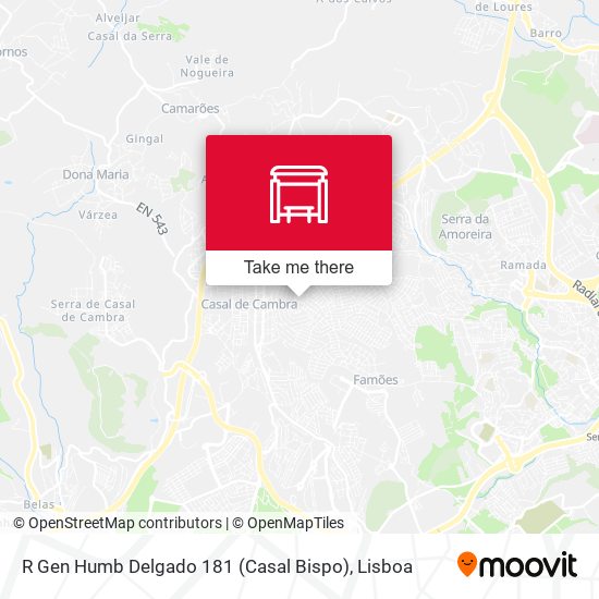 R Gen Humb Delgado 181 (Casal Bispo) map