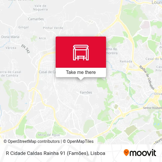 R Cidade Caldas Rainha 91 (Famões) map