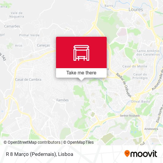 R 8 Março (Pedernais) map