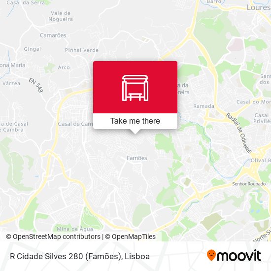 R Cidade Silves 280 (Famões) mapa