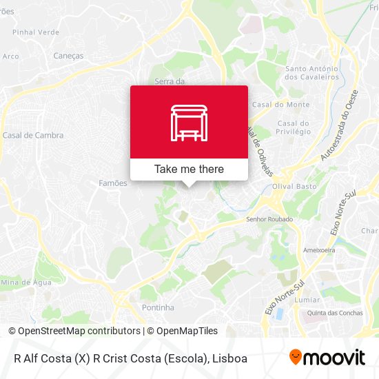 R Alf Costa (X) R Crist Costa (Escola) mapa