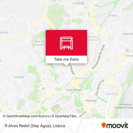 R Alves Redol (Dep Água) mapa