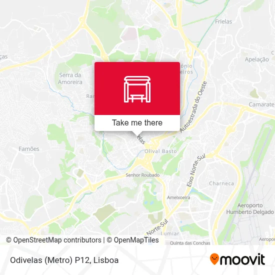 Odivelas (Metro) P12 map