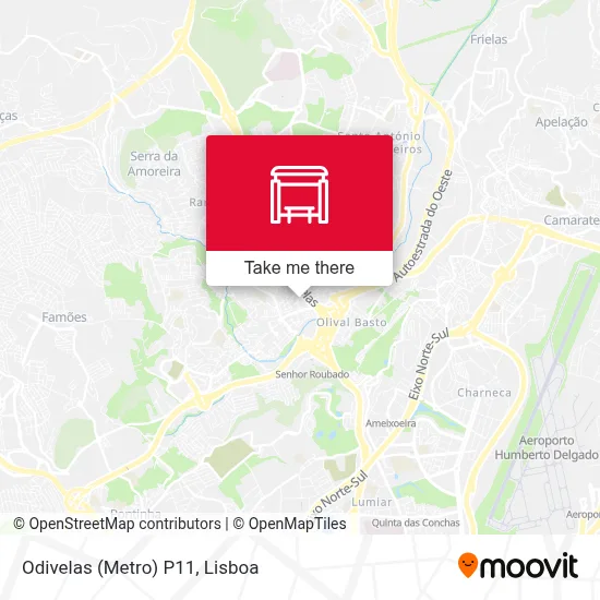 Odivelas (Metro) P11 map