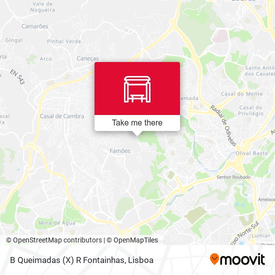 B Queimadas (X) R Fontainhas mapa