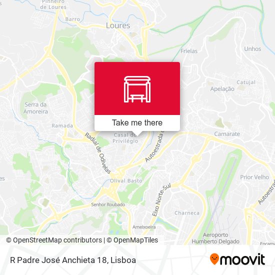 R Padre José Anchieta 18 map