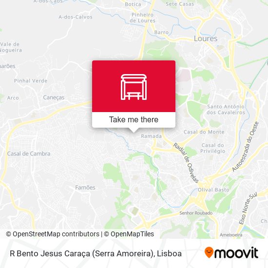 R Bento Jesus Caraça (Serra Amoreira) mapa
