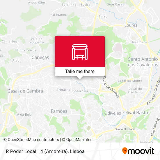 R Poder Local 14 (Amoreira) map