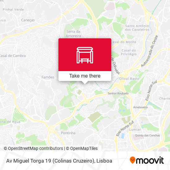 Av Miguel Torga 19 (Colinas Cruzeiro) map