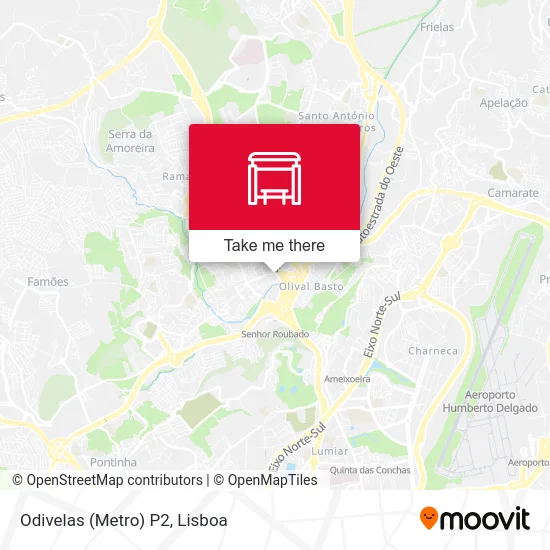 Odivelas (Metro) P2 map