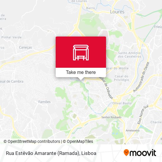 Rua Estêvão Amarante (Ramada) mapa