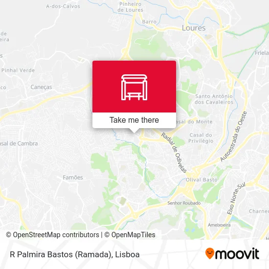 R Palmira Bastos (Ramada) map