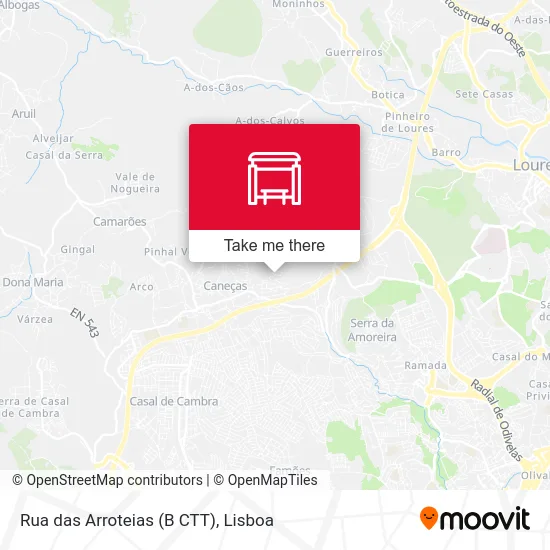 Rua das Arroteias (B CTT) map