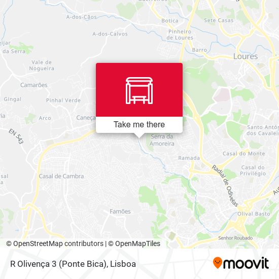R Olivença 3 (Ponte Bica) mapa