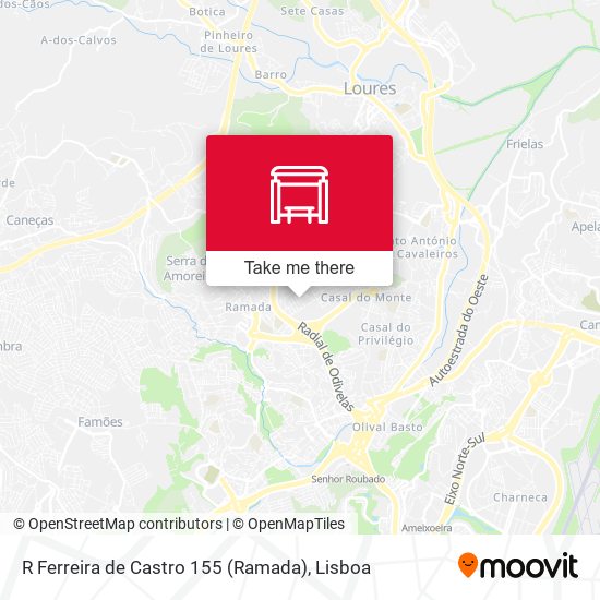 R Ferreira de Castro 155 (Ramada) mapa