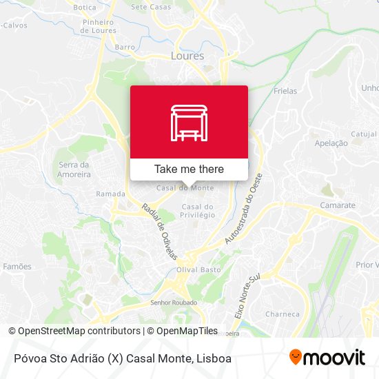 Póvoa Sto Adrião (X) Casal Monte map