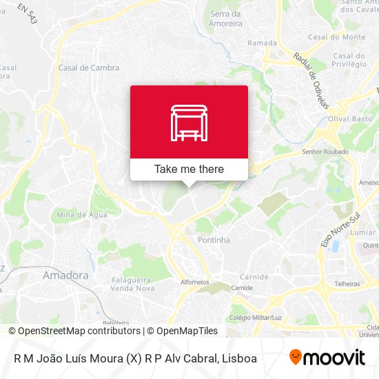 R M João Luís Moura (X) R P Alv Cabral map
