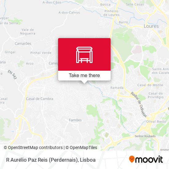 R Aurélio Paz Reis (Perdernais) mapa