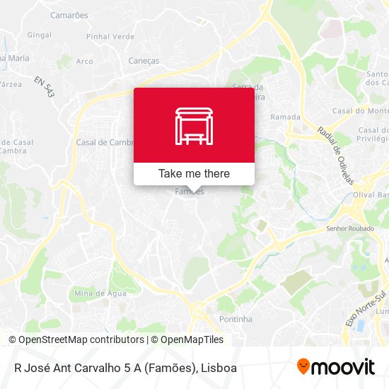 R José Ant Carvalho 5 A (Famões) mapa