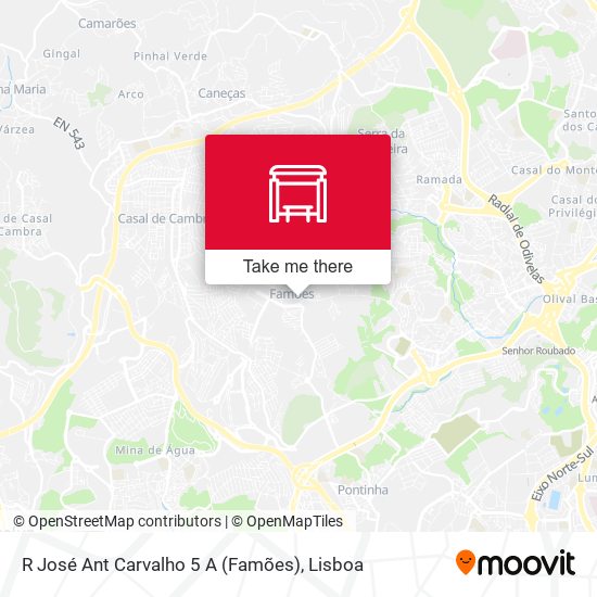 R José Ant Carvalho 5 A (Famões) map
