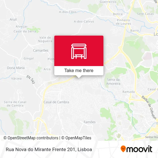 Rua Nova do Mirante Frente 201 map