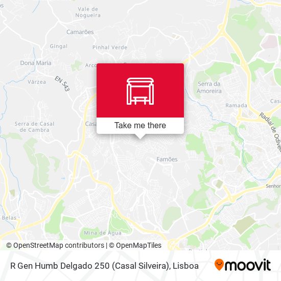 R Gen Humb Delgado 250 (Casal Silveira) mapa