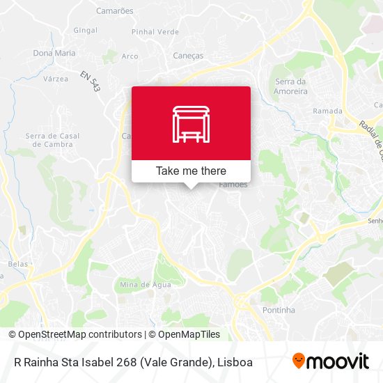 R Rainha Sta Isabel 268 (Vale Grande) mapa