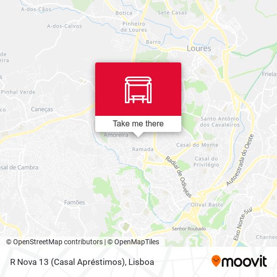 R Nova 13 (Casal Apréstimos) mapa