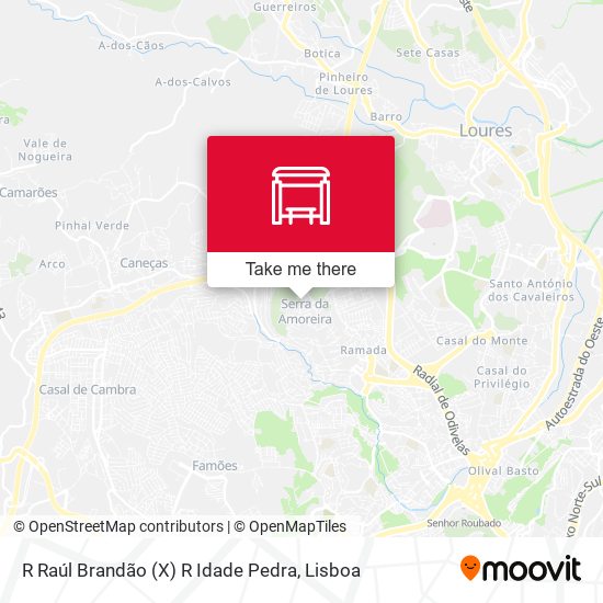 R Raúl Brandão (X) R Idade Pedra mapa