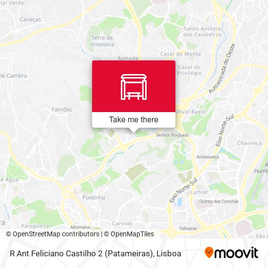 R Ant Feliciano Castilho 2 (Patameiras) map